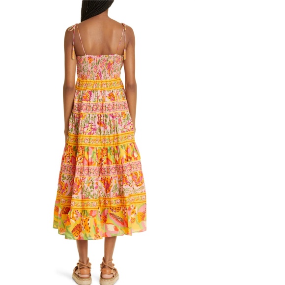 NWT $240 FARM Rio Mixed Fruits Paradise Cotton Midi Sundress - size XS + Medium! - Picture 2 of 7
